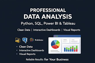 do data analysis using python sql power bi and tableau
