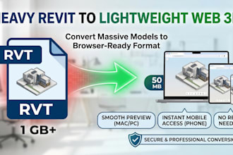 convert your heavy revit bim model to a lightweight web 3d format