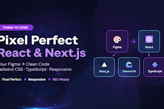 convert your figma design to react or next js with tailwind CSS