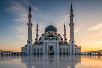 design 3d mosque, masjid, church, cathedral, tabernacle and temple interior