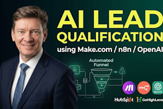build an ai lead qualification and CRM automation using make, n8n, openai