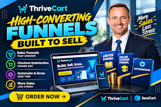 design, build and optimize your thrivecart funnel, checkout and sales system