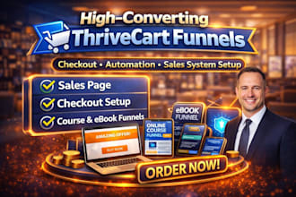 design, build and optimize your thrivecart funnel, checkout and sales system