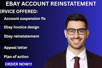 fix amazon ebay  etsy account suspension and write reinstatement appeal letter