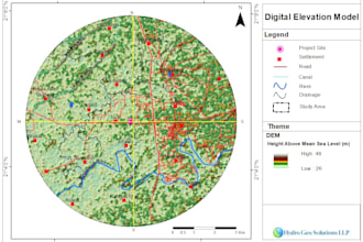 prepare hydrogeological maps, watershed delineation and runoff analysis