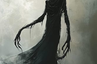 make a dark horror and fantasy horror character