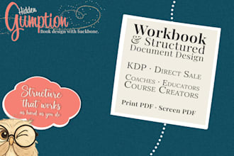 design your workbook or coaching PDF in indesign  print ready