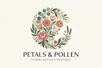 design a beautiful and creative florist logo