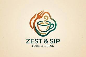 design a delicious and creative food and drink logo