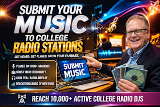 submit and promote your music to verified college radio stations and djs