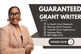 grant research, apply for grants, write grant proposal, business plan