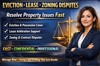 handle lease arbitration, zoning disputes, eviction, and contract dispute cases