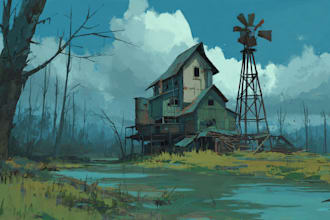 paint an environmental concept art