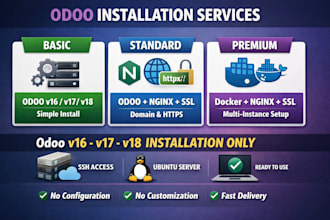 install odoo v16 and newer with nginx, SSL or docker on your server