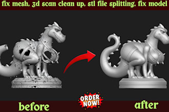 create repair fix stl file repair mesh clean 3d scan and make it 3d printable
