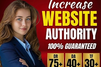 increase ahrefs domain rating dr domain authority moz da tf fast delivery