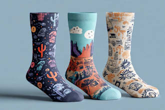 design custom and unique socks design