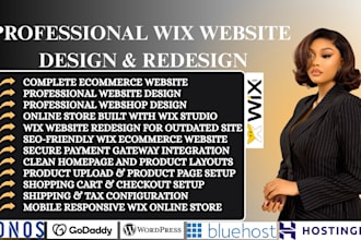 wix website design, wix website redesign, wix ecommerce store, wix development