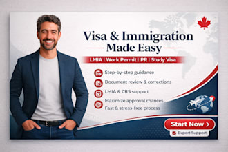 assist with canada visa, lmia, work permit, PR, study visa, immigration support