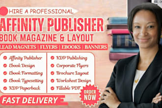 design format amazon kdp book catalog brochure magazine in affinity publisher