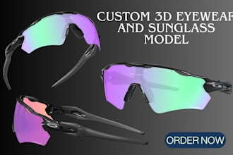 custom 3d eyewear design sunglasses model manufacture ready 3d printable files