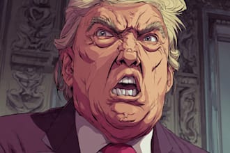 do a political cartoon art