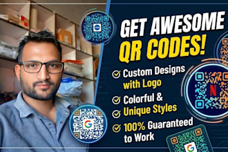design professional custom qr code with logo