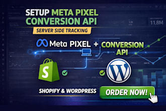 setup facebook meta pixel conversion API server side tracking shopify wordpress