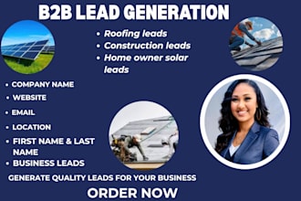 do b2b lead generation, roofing leads, construction, home owner solar leads