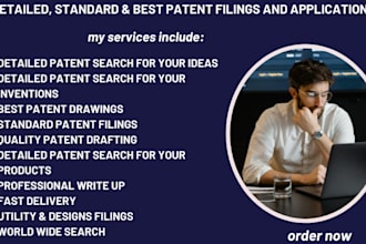 do quality, quantity patent research search filing for your invention world wide