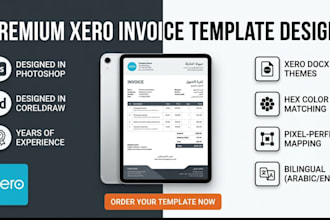 create premium xero docx invoice templates with custom branding themes