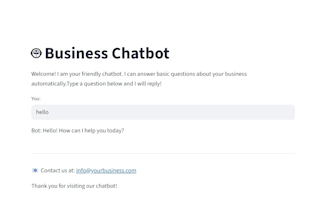 create a simple ai chatbot for your business or website
