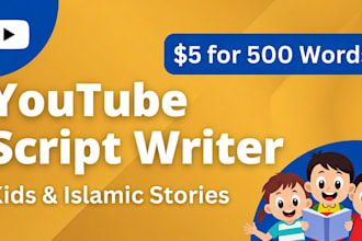 write engaging youtube scripts for kids and islamic stories