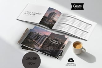design real estate brochure,offering memorandum brochure, company profile, flyer