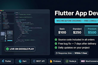 build a professional flutter mobile app for android and ios