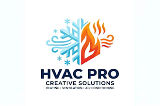 design a modern and professional hvac logo