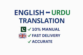 manually translate english to urdu and urdu to english