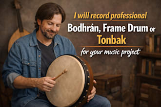 record professional bodhran, frame drum or tonbak for your music project