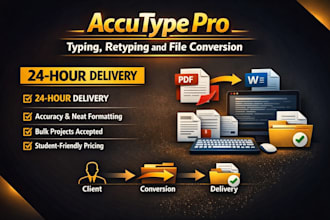 type and format any file to word accurately