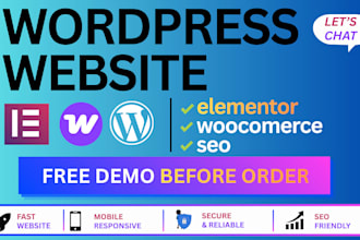 build a fast wordpress website with elementor and SEO