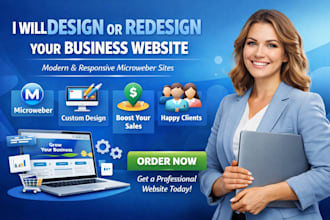design redesign a professional microweber website  business website development