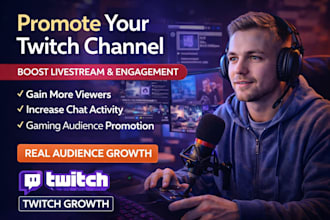 promote your twitch channel to boost livestream views and engagement