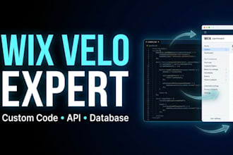 build a custom wix velo website, wix code, database, and API integration expert