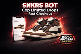 create a sneaker bot for snkrs app auto checkout and tasks