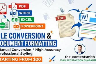 do professional document formatting and file conversion