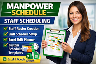 create a professional manpower schedule