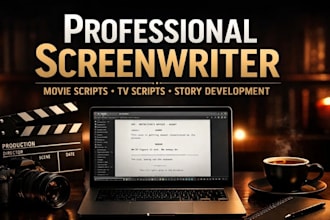 write a professional screenplay, movie script, or TV pilot