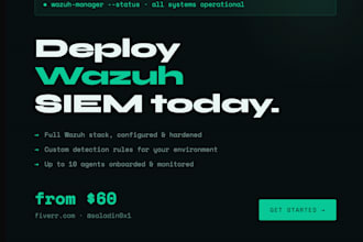 deploy and configure wazuh siem with custom rules and agents