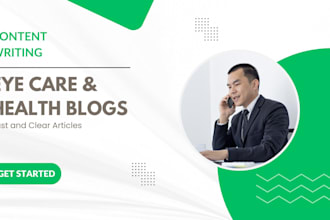 write eye care health and blog content