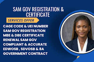 do sam gov registration get cage code, uei, do mbe, wosb, sdvosb 8a certificate
